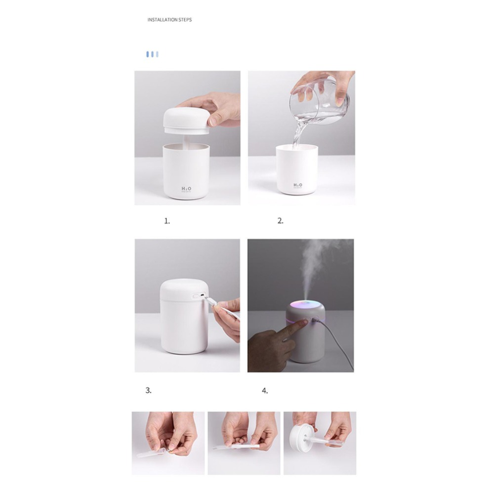 Humidifier, Portable Air Humidifier Aroma Essential Oil Diffuser for Car Home