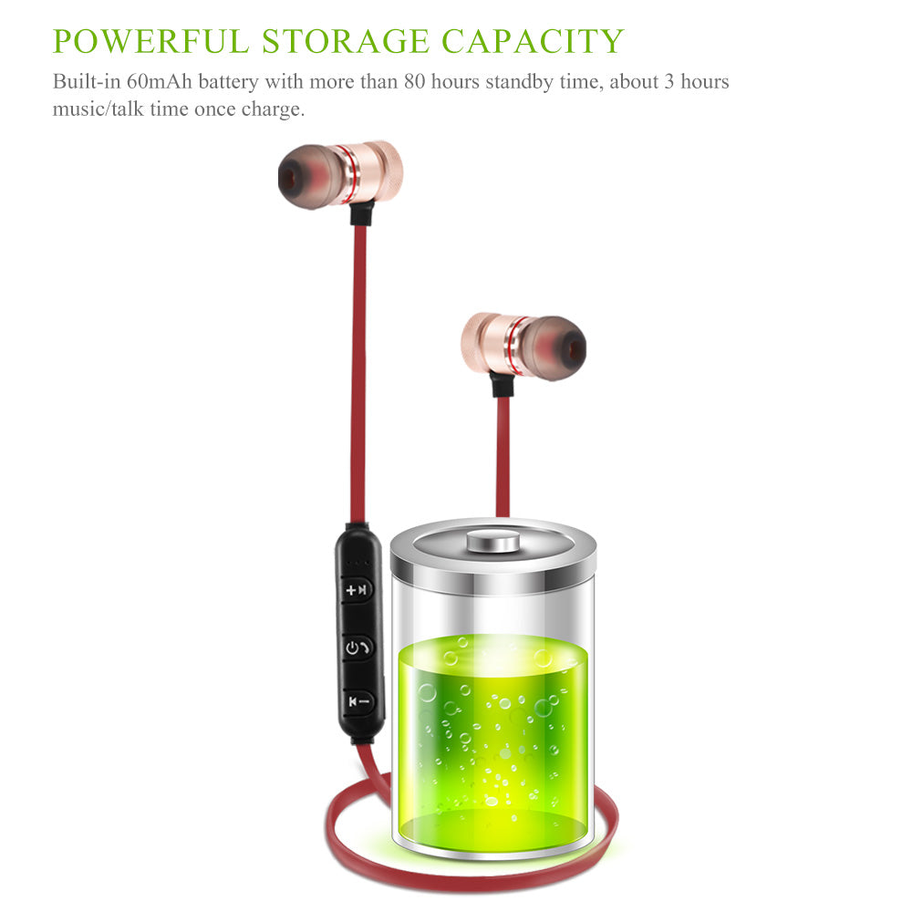 Headphones, Wireless Bluetooth 4.0 Headset Sports Earphones