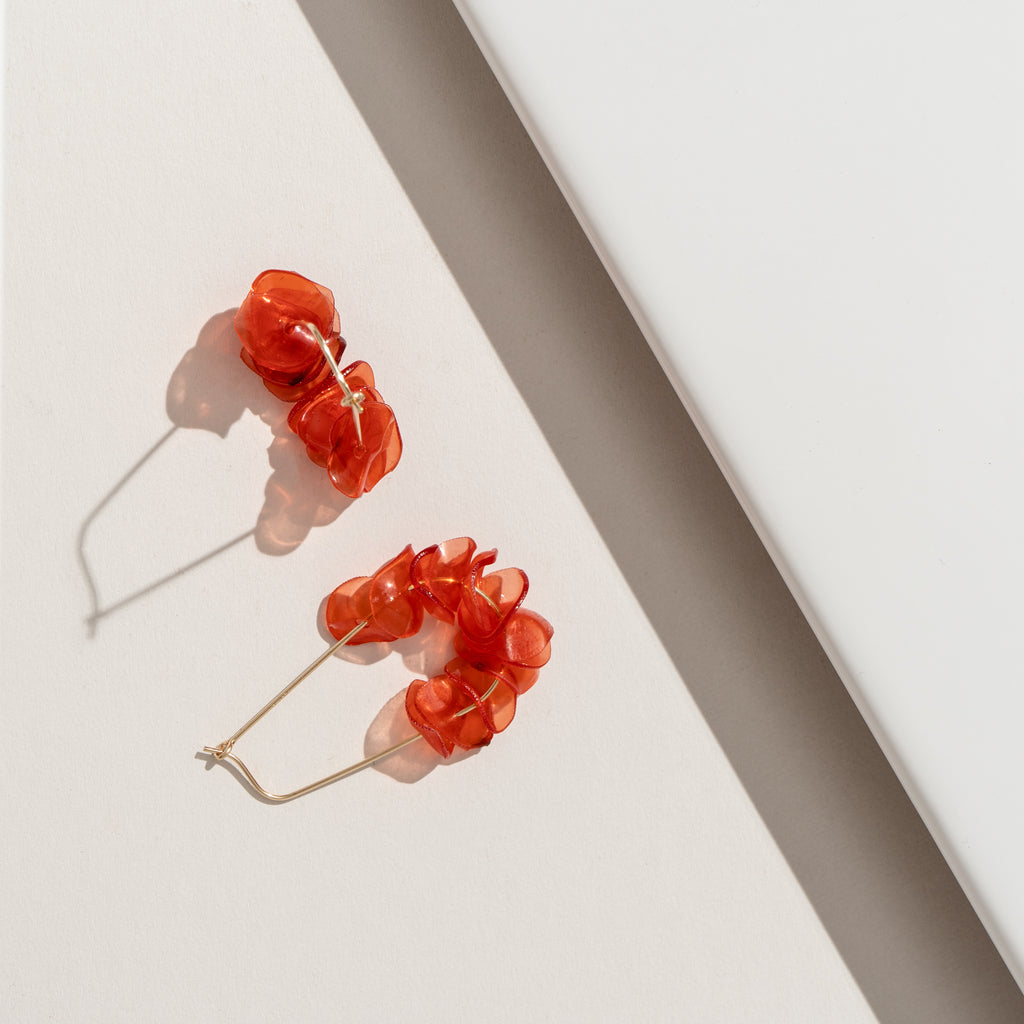 Earrings, Leona Coral Drops