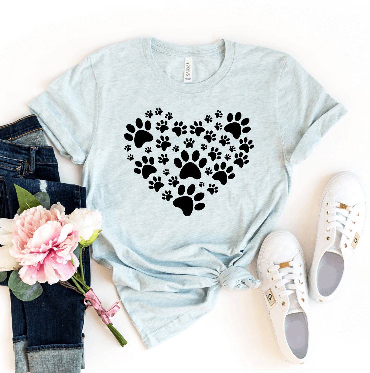 Women's Tshirt, Paw Heart