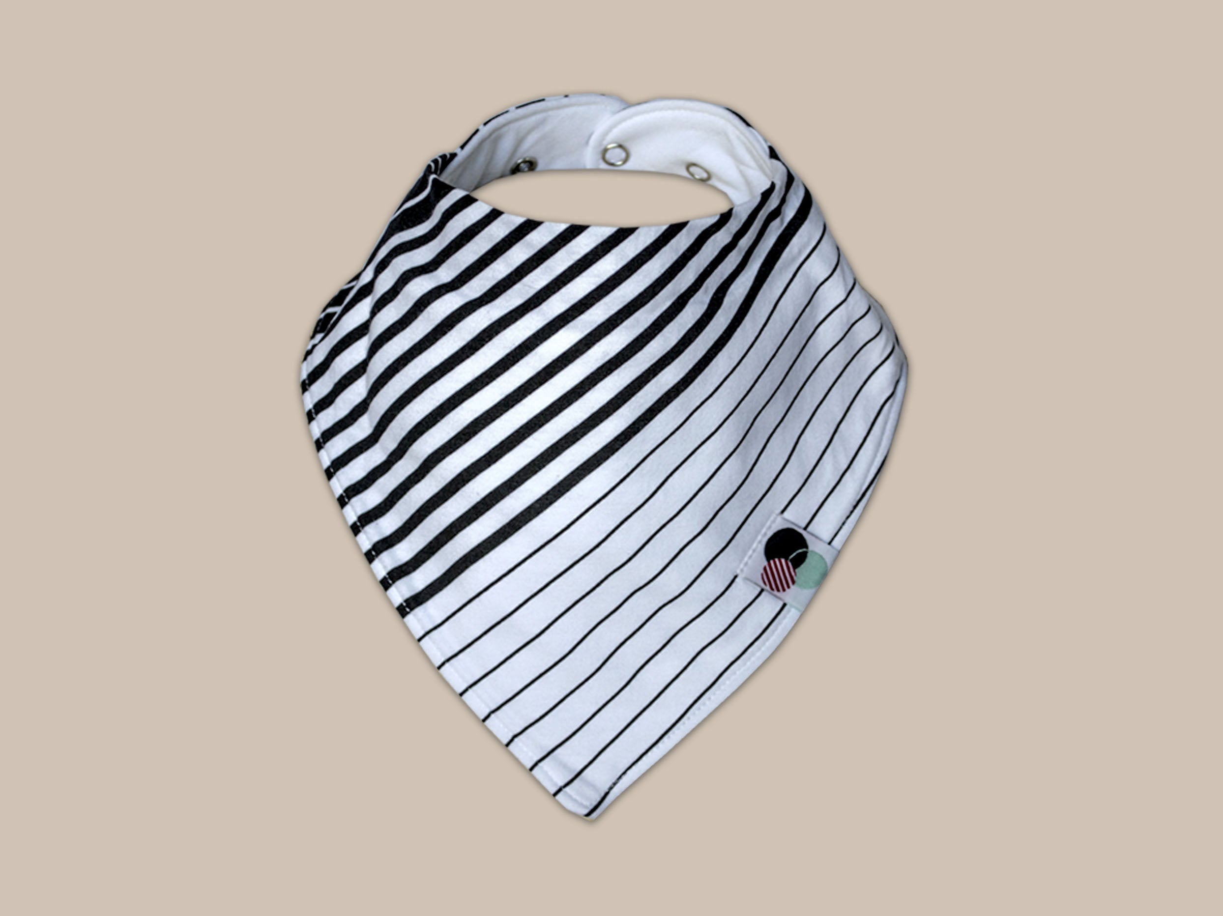 Baby, BLACK + WHITE STRIPED | Premium Plus Baby Bandana Bib (organic cotton)