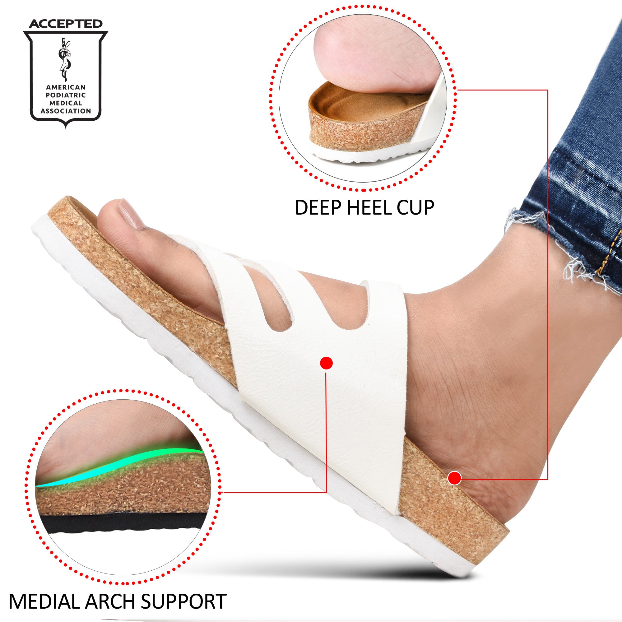 Women's Sandals, Aerothotic Celestis Soft Footbed Strappy Slide Sandals