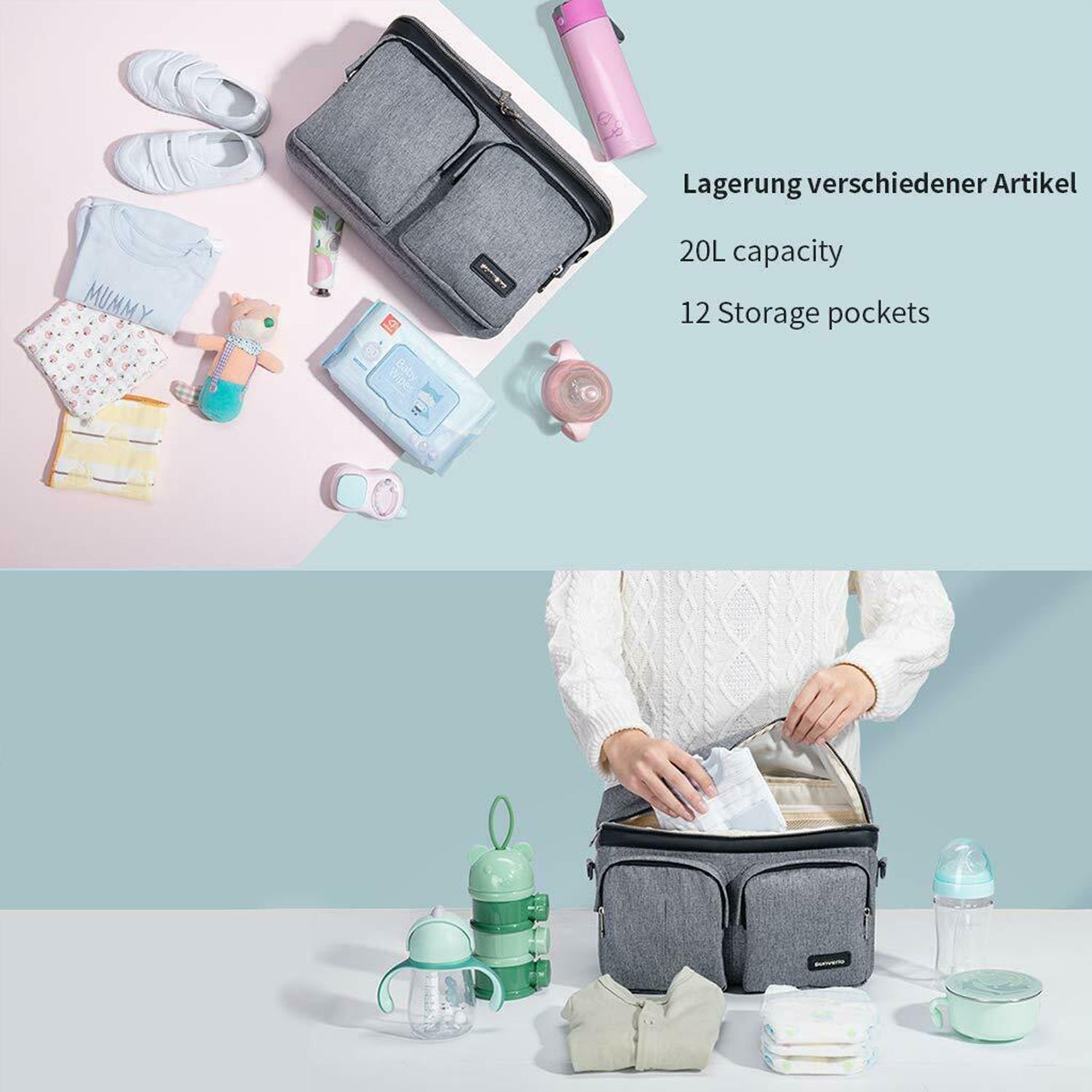 Baby Stroller Organizer Caddy Bag