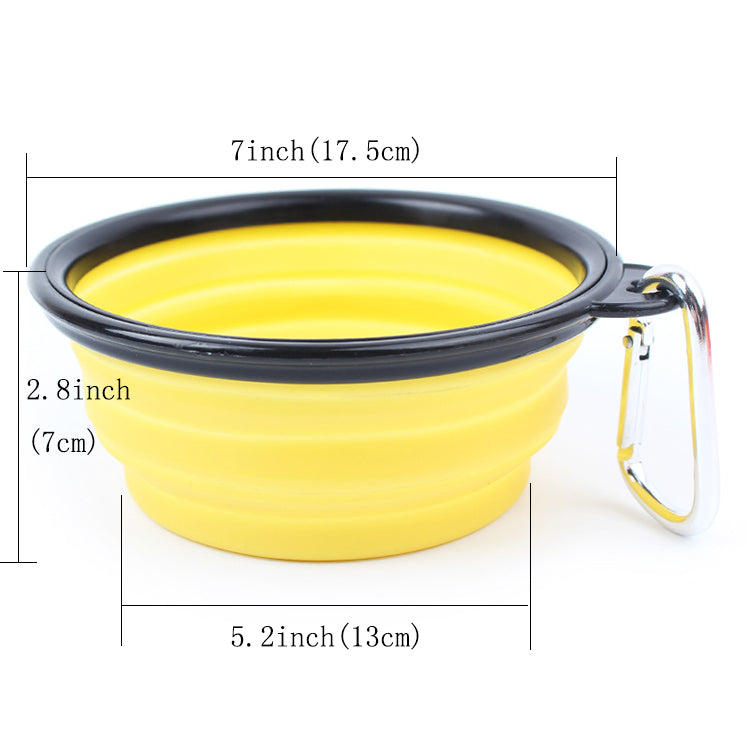PET BOWL, COLLAPSIBLE SILICONE TRAVEL