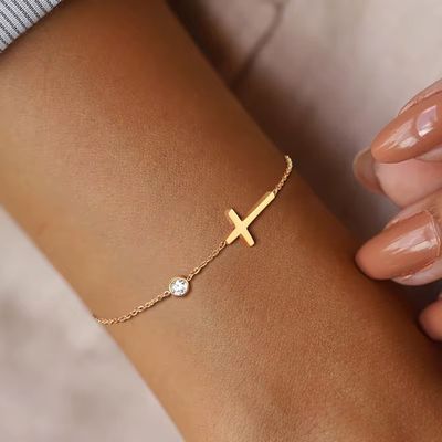 Bracelet/Anklet Faith based cross
