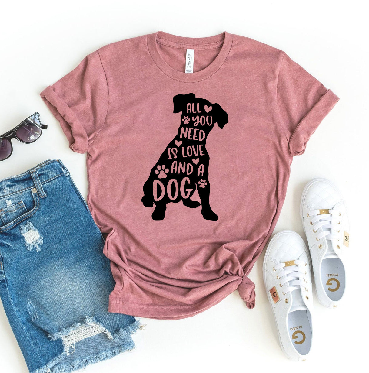 Women's Tshirt, All You Need Is Love And A Dog