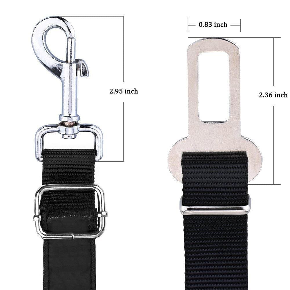 Dog Harness Car SUV Seatbelt Connector Restrain Adjustable, 2 pack