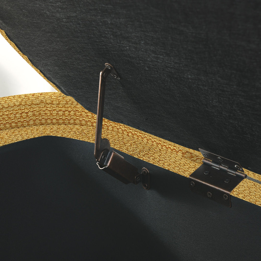 Bench, Linen Fabric Upholstered Bench with Large Storage Space