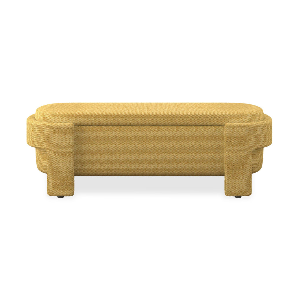 Bench, Linen Fabric Upholstered Bench with Large Storage Space