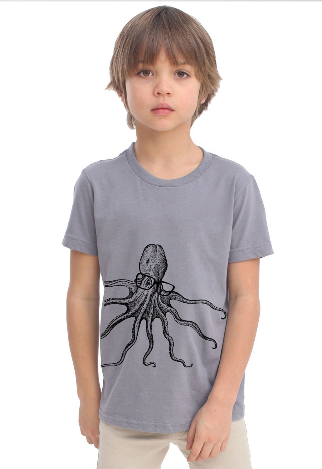 Kids tshirt Octopus Wearing Glasses