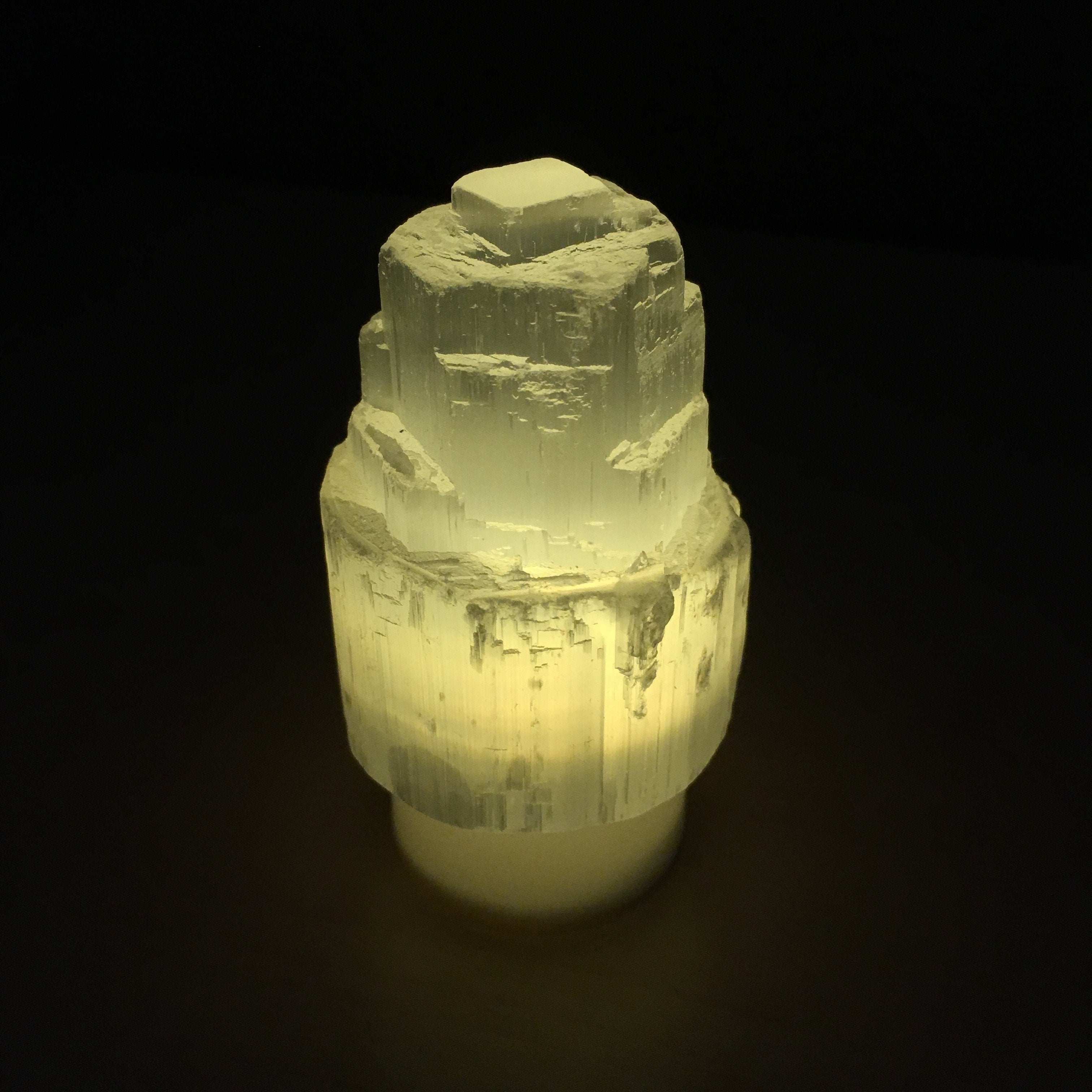 Lamp Mini, Selenite Skyscraper