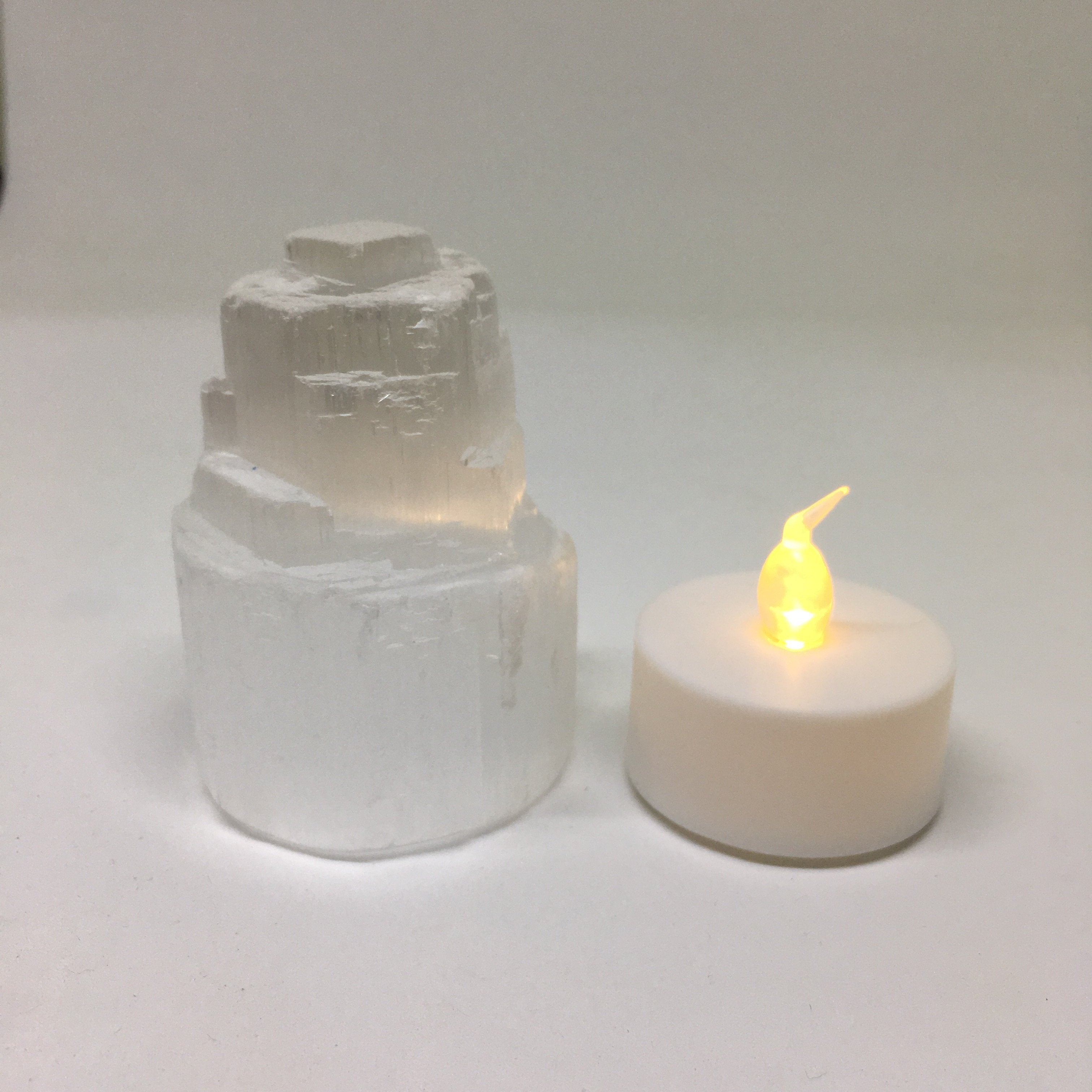 Lamp Mini, Selenite Skyscraper