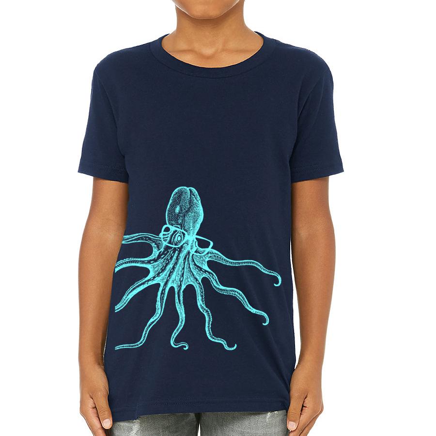 Kids tshirt Octopus Wearing Glasses