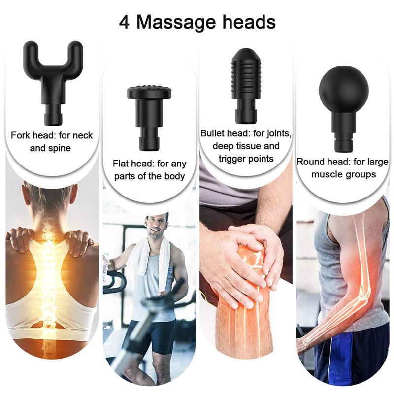 Massager, 30 Speeds Premium 6 Heads  Handheld Massager