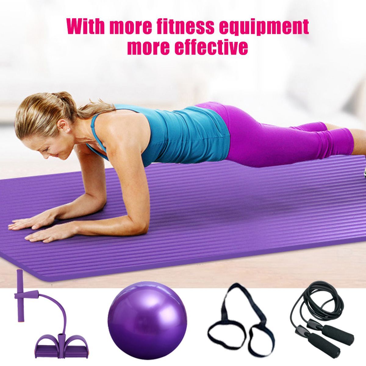 Yoga, Deluxe Yoga Fitness 5 pcs Exercise Set