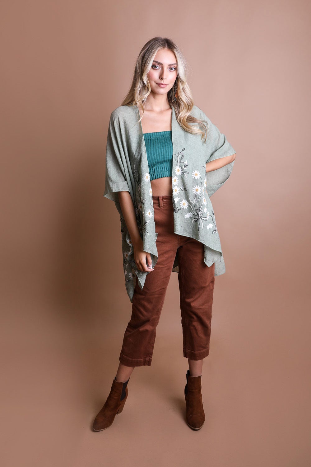 Woman's Spring Daisy Kimono